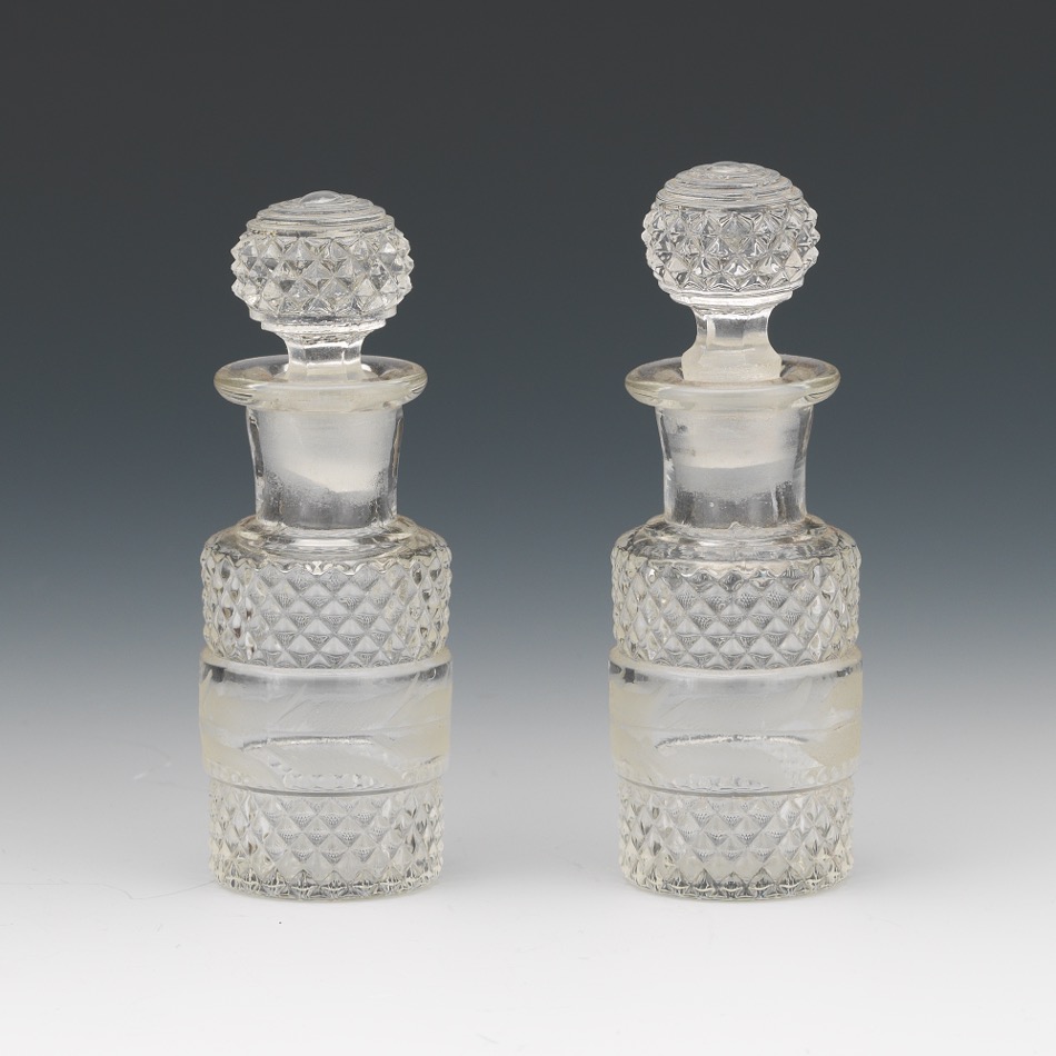 Victorian Velvet Miniature Vanity Cabinet with Scent Bottles, ca. Middle 19th Century - Image 9 of 14