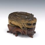 Carved Tigers Eye Mythical Beast Box