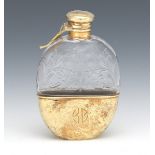 Cartier New York Gold and Carved Crystal Flask