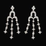 Ladies' Gold and Diamond Pair of Chandelier Earrings