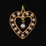 Pearl and Gold Heart Pendant