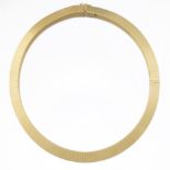 Ladies' Vintage Gold Omega Flat Choker Necklace