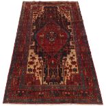 Semi-Antique Fine Hand-Knotted Nahavend Carpet