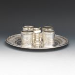 Six Piece Sterling Silver Cigarette Set, by Tiffany & Co, International and Mueck-Carey