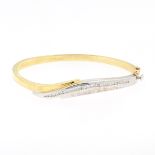 Ladies' Two-Tone Gold and Diamond Bangle