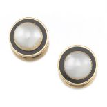 A Pair of Mabe Pearl Ear Clips