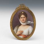 Porcelain Portrait Miniature of Princess Louise