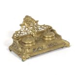 Victorian Brass Inkwell