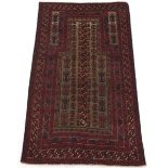 Very Fine Hand Knotted Balouch Prayer Rug