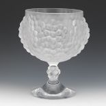 Lalique Frosted Glass Grape Vase