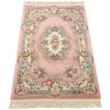 Fine Hand Knotted French Aubusson Design Sculptured Carpet