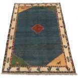 Fine Vintage Hand Knotted Gabeh Pictorial Carpet
