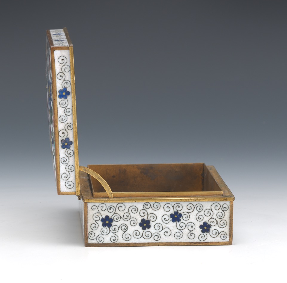 Japanese Gilt Bronze Cloisonne Enameled Millefiori Vanity Box. - Image 5 of 9