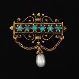 Ladies' Opal Brooch with Pearl