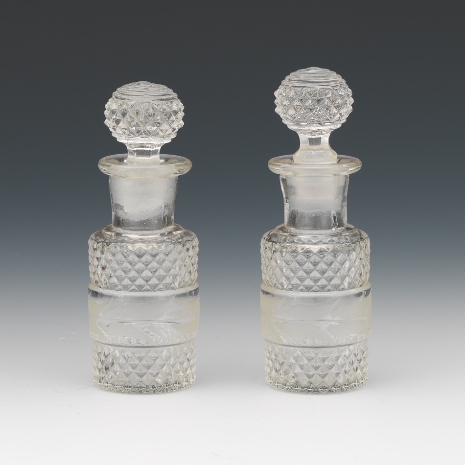 Victorian Velvet Miniature Vanity Cabinet with Scent Bottles, ca. Middle 19th Century - Image 11 of 14