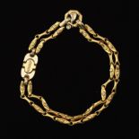 Italian "Baraka" Gold and Diamond Bracelet