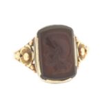 Victorian Gold and Carved Carnelian Cameo Ring