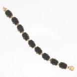 Ladies' Black Onyx Frog and Gold Bracelet