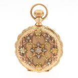 Tri-Color 14k Gold Pocket Watch