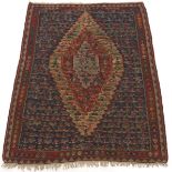 Very Fine Antique Hand Knotted Senneh Bijar Kilim Carpet, ca. 1930's