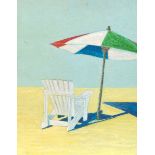 Unsigned Beach Scene, Attr. Clarence Holbrook Carter (American, 1904 - 2000)