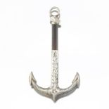 Silver and Agate Anchor Pin