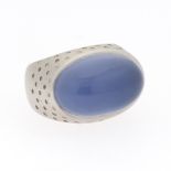 Antonio Bernado Gold and Lavender Blue Chalcedony Ring