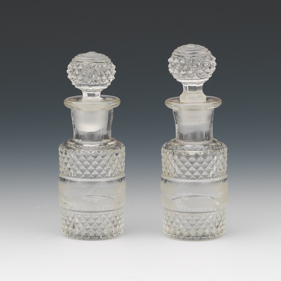 Victorian Velvet Miniature Vanity Cabinet with Scent Bottles, ca. Middle 19th Century - Image 10 of 14