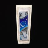 Artisan Sterling Silver and CloisonnÃ© Enamel Pin Brooch, by Jack Kuhilaav