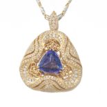 Ladies' Tanzanite and Diamond Pendant