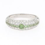 Ladies' Demantoid Garnet and Diamond Ring