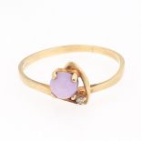 Ladies' Retro Gold, Pink Star Sapphire and Diamond Ring