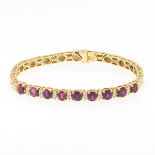 Ladies' Gold, Ruby and Diamond Bracelet