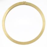 Ladies' Gold Flat Omega Collar Necklace