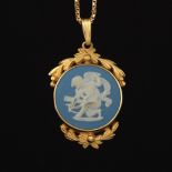 Wedgwood Cameo and Gold Pendant on Chain