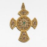 A Gold and Gemstone Cross