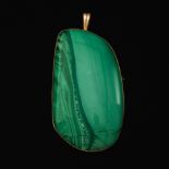 Victorian Gold and Malachite Pin Brooch/Pendant