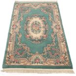 Fine Hand Knotted French Aubusson Design Sculpted Carpet