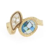 Ladies' Gold, Diamond and Opal Mosaic Ring