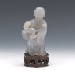 Carved Jade Figure with Dog