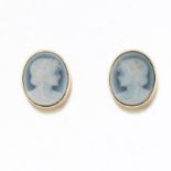 Pair of Blue Wedgwood Earrings