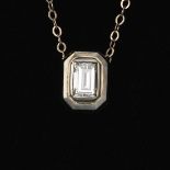 Ladies' Gold and Diamond Solitaire Necklace