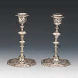 Victor Paillard Silvered Bronze Candlesticks