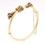 Victorian Gold Ram's Head Bypass Bangle