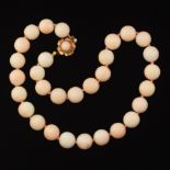 Angel Skin Coral Bead Necklace