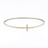 Diamond Cross Bangle Bracelet