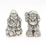 Pair of Figural Salt and Pepper Shakers