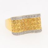 Ladies' Yellow and White Diamond Ring