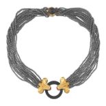 Ladies' LAGOS Gold, Black Onyx, Pink Tourmaline and Hematite Necklace