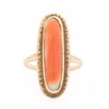 Ladies' Victorian Gold and Coral Ring